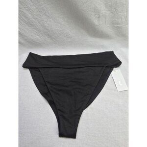 LONDRE The Banded Scrunch Bottom - Matte Black swim Bottoms - SIZE XXL- NWT